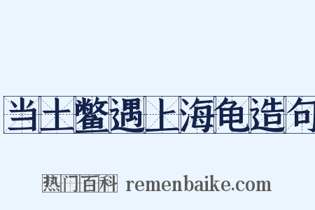 当土鳖遇上海龟造句是什么意思的图片